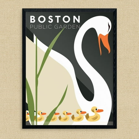 - Boston Public Garden Swan & Ducklings 11 x 14 Print