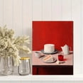 thumbnail image 2 of Still Life Cake and Red Tea Canvas Print, Decor for Living Room, Dining Room, Kitchen, Cafe, Restaurant, Bar, 2 of 8