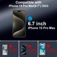 thumbnail image 3 of Protector de pantalla TECHO Privacy para iPhone 15 Pro Max 2 Pack, 3 of 8