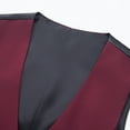 thumbnail image 6 of ZCFZJW Men's Suit Vest Formal Wedding Slim Fit Single-Breasted Sleeveless V-Neck Have Pockets Solid Dress Wedding Waistcoat Prom Tuxedo #06-Wine S, 6 of 9