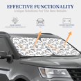 thumbnail image 3 of KLL Hand Drawn Turtle Windshield Sun Shade 2-Piece Foldable Car Front Window Sunshade for Most Sedans SUV Truck- Large, 3 of 5