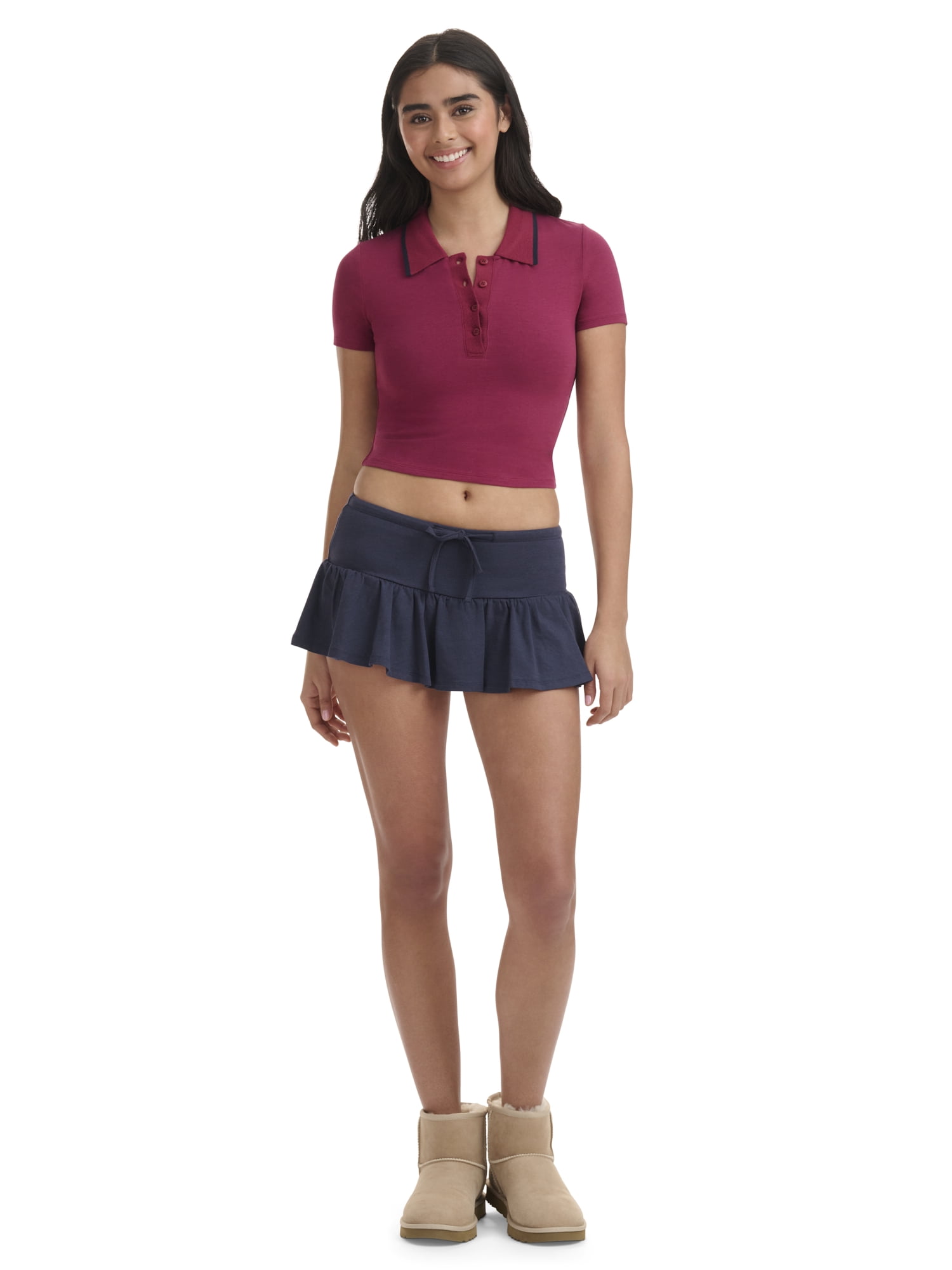Mills by Millie Bobby Brown Women's Cut and Sew Polo, Sizes XXS-XXL