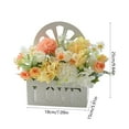 thumbnail image 3 of Artificial Rose Hanging Basket Wall Decor, 3D Floral Arrangement for Home Decoration, Indoor Outdoor Hanging Flowers for Living Room Bedroom Patio Garden Wall Decorations, Fake Vine Plant Decor, 3 of 6