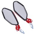 thumbnail image 3 of CRAFTHROU Rétroviseurs Moto 1 Paire Rouge Plastique Rétroréflecteur Rotation 360° 9.3x3in pour ATV UTV, 3 of 8
