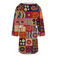 thumbnail image 5 of Women's Fleece Plush Robe Long Warm Plush Bathrobe Loungewear Jacket Printed Comfort Robe, 5 of 5