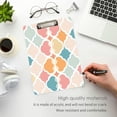 thumbnail image 3 of FORMRS Acrylic Clipboard with Low Profile Clip Standard A4 Letter Size, 12.5" x 9", Pink Abstract Pattern, 3 of 8