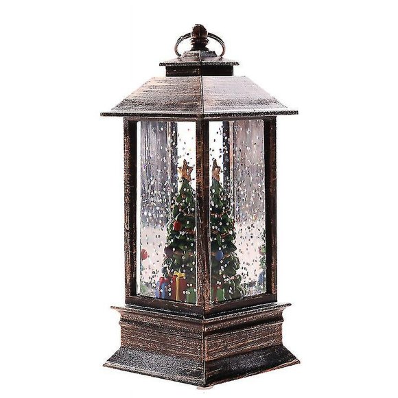 Decoraciones navideñas-Navidad Linterna Candelabro Lámpara Luz Nocturna Muñeco De Nieve Decoración Luz Nocturna Escritorio Árbol De Navidad Adorno Decoración Navideña Fe