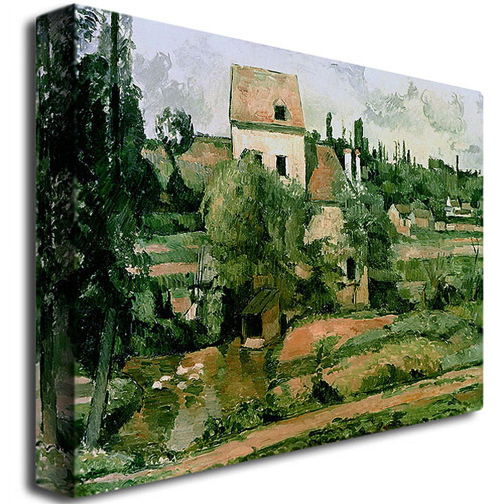 Trademark Fine Art "Moulin de lad Couleuvre, Pontoise" Canvas Art by Paul Cezanne