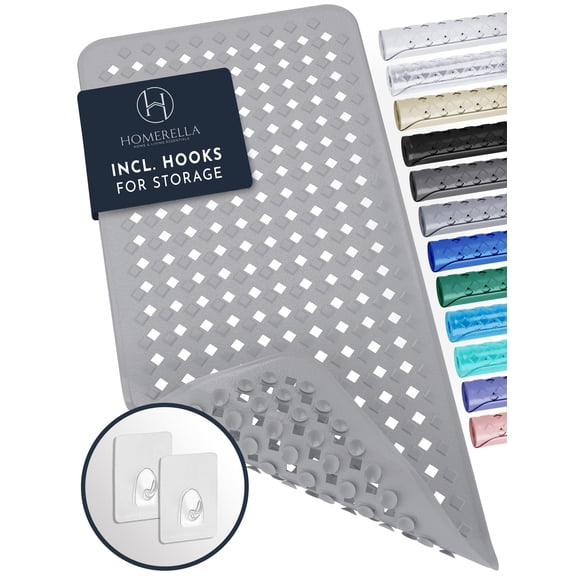 Alfombra de baño Homerella® antideslizante, resistente al moho, 90 x 40 cm, con ganchos