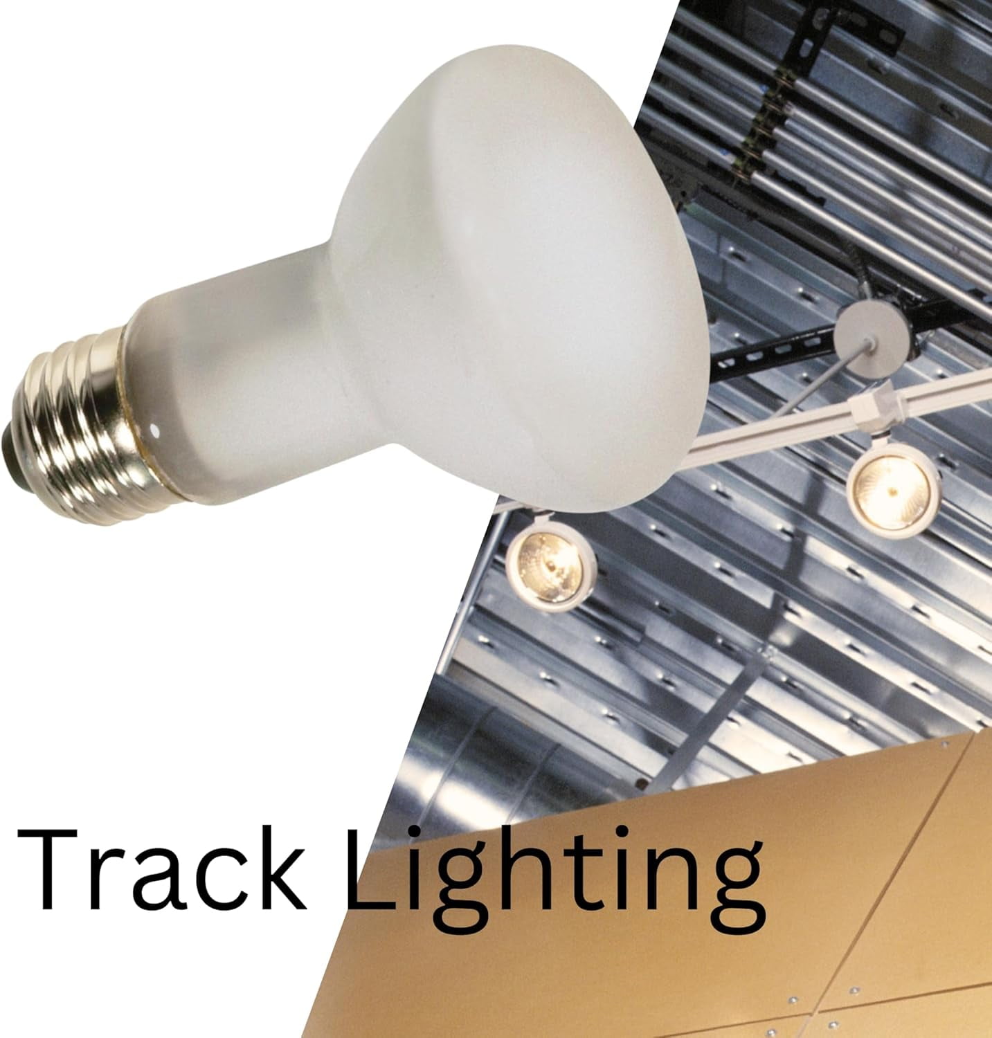 Satco S4886 Incandescent R20 Reflector Light Bulbs 50W 120V E26 Medium Base Shatterproof Dimmable Frosted Finish (12 Pack)