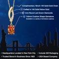 thumbnail image 2 of Gem Stone King 14K Yellow Gold Ecstasy Mystic Topaz and Lab Grown Diamond Pendant Necklace for Women | 1.03 Cttw | Gemstone November Birthstone | Cushion 7X5MM | With 18 inch Chain, 2 of 6