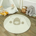 thumbnail image 2 of Balta Mod-Tod Polar Bear Round Shag Kids Rug Animal Theme White Silver, 2 of 5