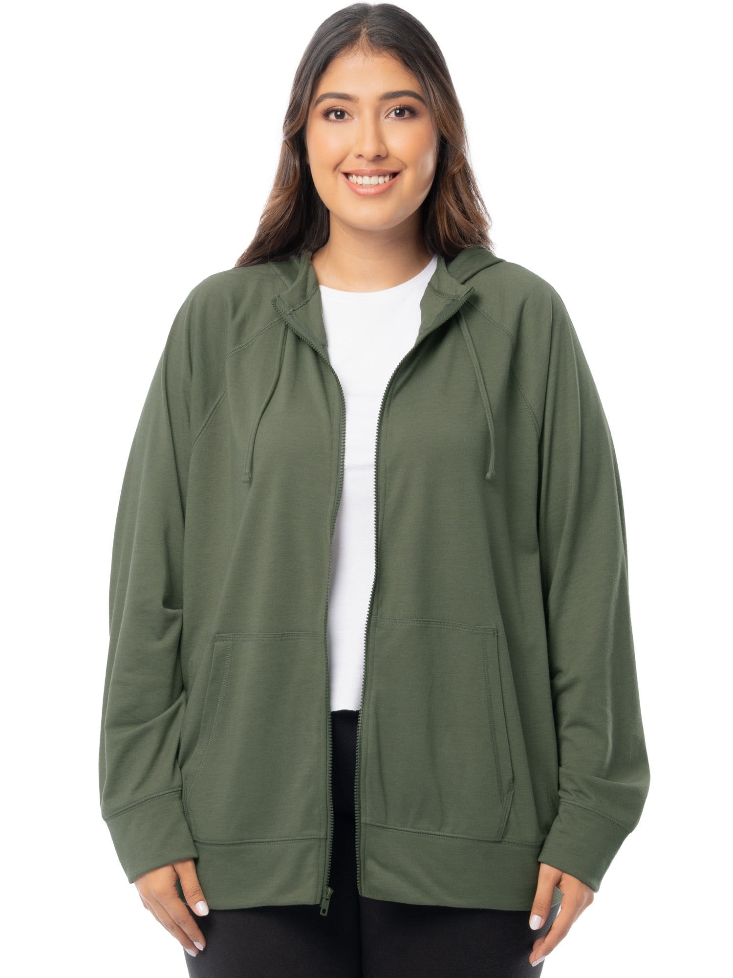 Kendall Kylie Women's Plus Size Fleece Pullover Hoodie, 3X