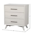 thumbnail image 5 of Alpine Furniture Tranquility Petite Commode en Bois à 3 Tiroirs, Blanc, 5 of 5
