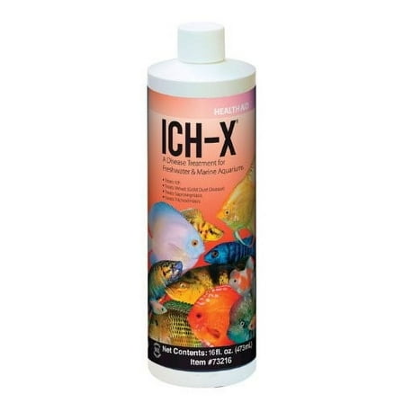 Hikari Aquarium Solutions Ich-X Liquid Treatment Bottle, 16 Oz