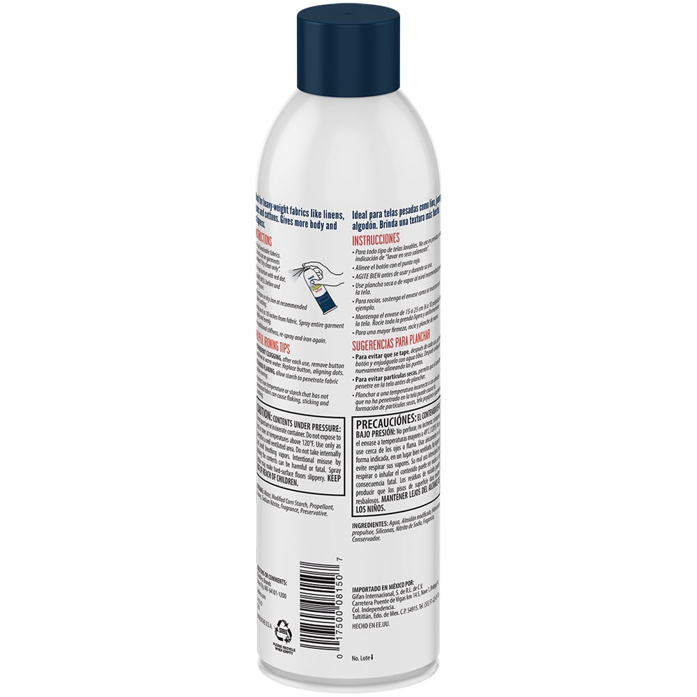 Spray de almidón pesado (20 onzas, paquete de 12) – Niagara Heavy Hold  Liquid Starch: Iron Aid Spray Pack para ropa y telas