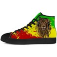 thumbnail image 3 of Aidianart Mens Rasta High Top Shoes High Top Canvas Sneakers Size 5, 3 of 5