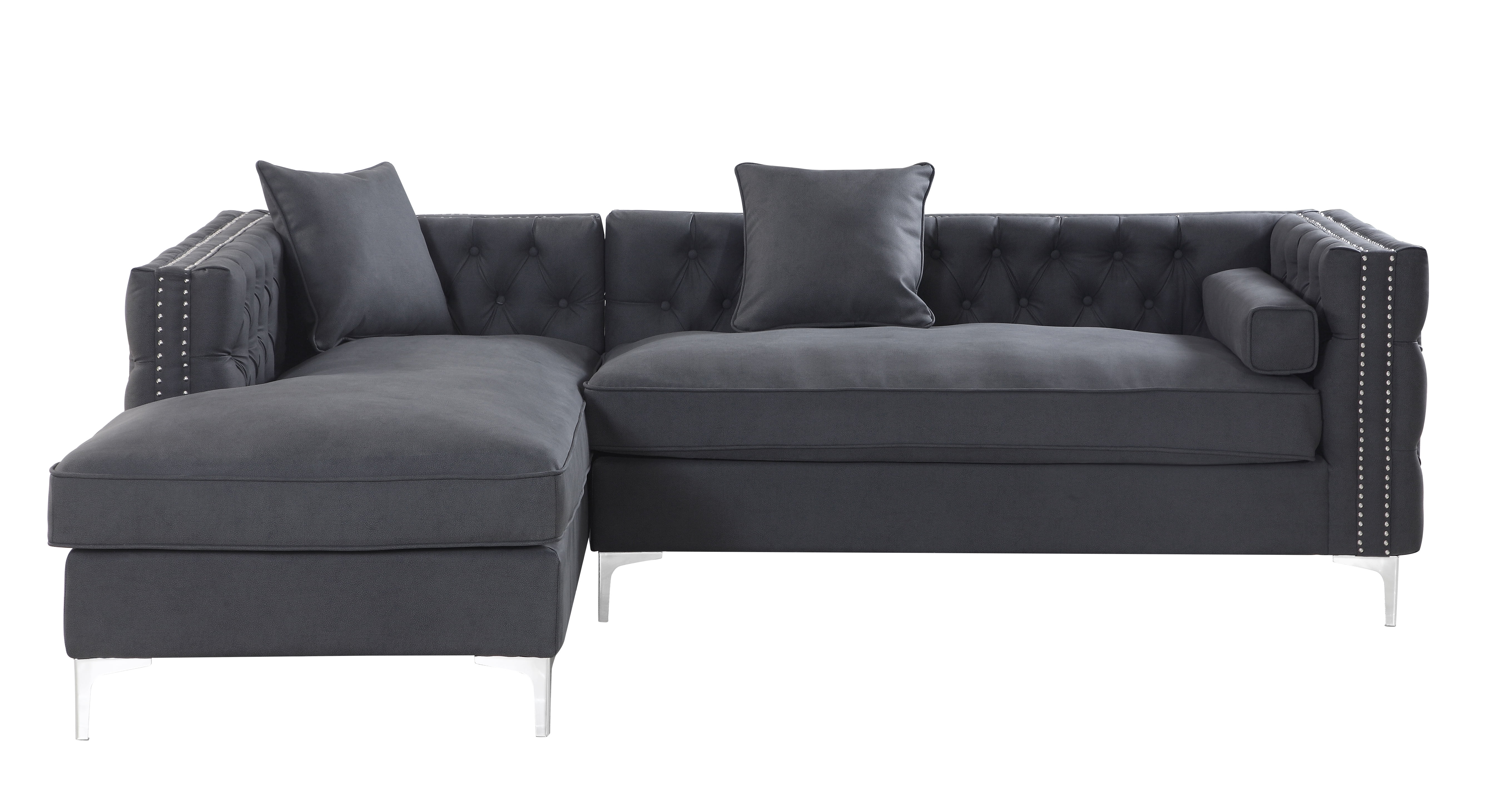 Chic Home Monet Left Hand Facing Sectional Sofa L Shape Chaise PU