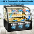 thumbnail image 4 of Kselythan Refrigerated Display Case, 3.5 Cu.Ft Countertop Pastry Display Case Commercial Display Refrigerator with Rear Sliding Door and  2 Adjustable Shelves, 4 of 6