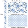 thumbnail image 4 of Burymento Blue Floral Wrapping Paper Roll, Blue and White Wrapping Paper, Elegant Vintage Toile Flower Garden Gift Wrap for Upscale, Wedding, Birthday, Baby Shower, Mother's Day (17 In X 16.5 Ft), 4 of 8