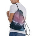 thumbnail image 3 of Easygdp Boat Lighthouse Storm Waves Drawstring Backpack, Beach Sackpack, Travel Sackpack Lightweight for Sports, Gym, Travel, Swimming - Medium, 3 of 9