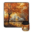 thumbnail image 2 of HELLHERO Autumn Horse Pattern Design Sewing Machine Mat Lightweight with Storage Cylinder Non Slip to Store Bobbins for Most Sewing Machines, 2 of 5