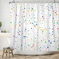 thumbnail image 3 of Tchckioa Rainbow Dot Shower Curtain for Bathroom,Waterproof Hooks Bath Curtain,72x72, 3 of 6