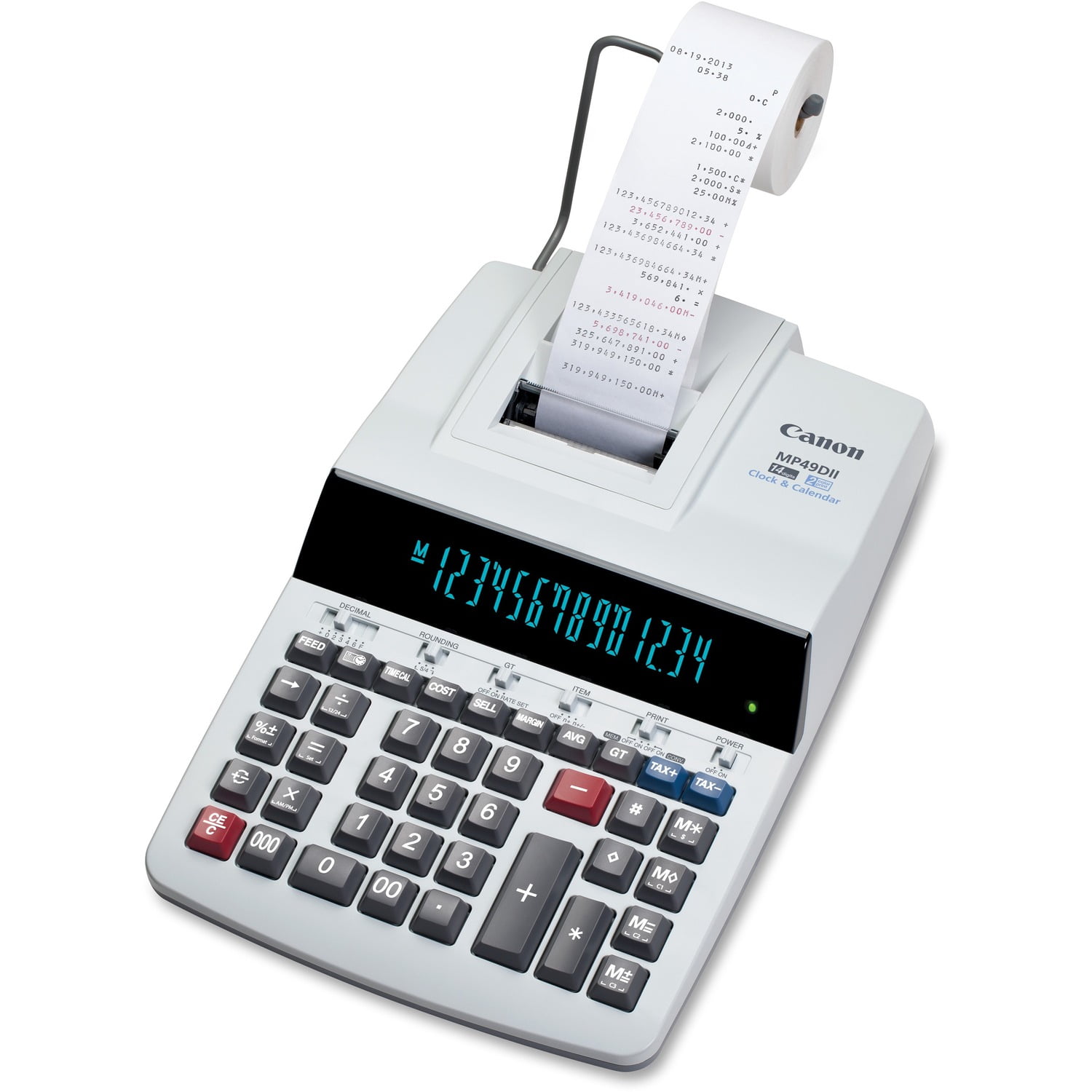 Canon MP49DII GB Desktop Printing Calculator 14-Digit, White