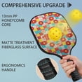 thumbnail image 2 of Pickleball Paddles Set,Pioneer Flower Floral Print Pattern Fiberglass Surface Pickleball Racket Set with 2 Indoor Outdoor Pickleball Balls and Pickleball Bag,Pickle-ball Equipment, 2 of 6