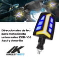 thumbnail image 2 of Direccionales Focos Led Azul/Amar Moto Universal Kinlley negro, 2 of 6