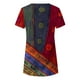 thumbnail image 4 of Fiudx Ofertas y Liquidaciones Blusa Casual de Manga Corta con Estampado de Botones y Cuello Redondo para Mujer, 4 of 5