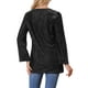 thumbnail image 3 of INSPIRAR CHIC Blusa de Mujer de Terciopelo Brillante con Cuello en V de Manga Larga Blusa Tunic Metálica Suelta para Fiesta Brillante L Negra, 3 of 6