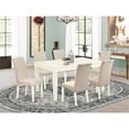 thumbnail image 2 of East West Furniture Weston 7-piece Wood Dining Set in Linen White/Cream, 2 of 6