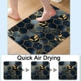 thumbnail image 4 of Bath Mat Rug,Black and Blue Honeycomb MarbleNon Slip Quick Dry Super Absorbent Thin Bathroom Rugs Fit Under Door-Easy to clean Bathroom Floor Mats-Shower Rug for Shower Sink Bathtub(16" x 24"In), 4 of 6