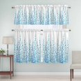 thumbnail image 5 of Light Blue Polka Dot Curtain Valances Set Abstract Watercolor Blue Teal Green Kitchen Curtains 36&nbsp;inch Length Rod Pocket Valance and Tiers 3 Piece Set Small Bedroom Bathroom Laundry Decor, 5 of 9