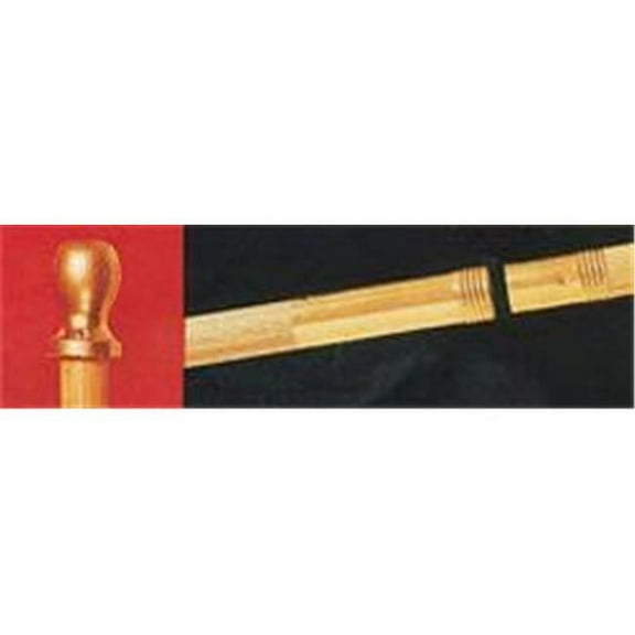 Annin Flagmakers 531900 Carton of six 6 ft. X .75 in. Two Piece Wood Flagpole with Ball Ornament and Cord