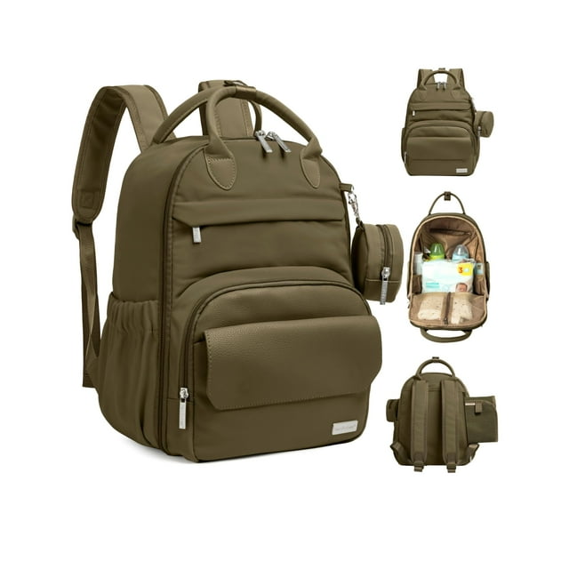 Mochila Cambiador KeaBabies de 18L en Cuero PU Impermeable