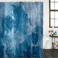 thumbnail image 3 of Vintage Blue Waterproof Fabric Shower Curtain,Oil Painting Modern Abstract Art Waterproof Fabric Shower Curtain for Bathroom Curtains Bathtubs Hotel Shower Curtains with 12 Hooks Extra Long 72x96, 3 of 8