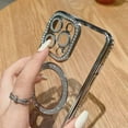 thumbnail image 2 of for iPhone Case,[Compatible with MagSafe] Glitter Bling Sparkly Diamond ElectroPlated Bumper Camera Lens Protection Clear Soft Shockproof Phone Case (Silver,iPhone 13 Pro Max), 2 of 6