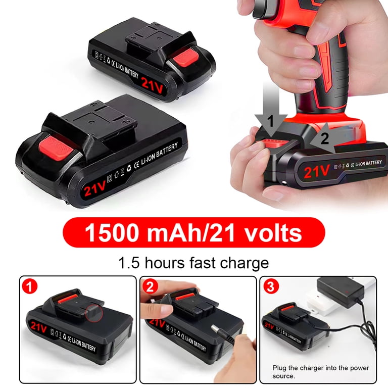 Hoey 21V Cordless Drill Driver Kit with 34 Pieces photo 3
