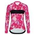 thumbnail image 5 of Maillot de ciclismo para mujer, camisetas de ciclismo, transpirables, de secado rápido, color rosa, manga larga, ropa deportiva para ciclismo de verano, 5 of 5