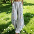 thumbnail image 1 of TaTaai Women's Fashion Print High Waist Loose Tapered Knife Pants Casual Wide Leg Lantern Long Trousers for Spring Summer Gift, 1 of 6