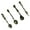 Bronze, variant on lanema Antique Spoon Set with Ergonomic Designs Zinc Alloy Construction Demitasse Scoops Homes Kitchen Utensils