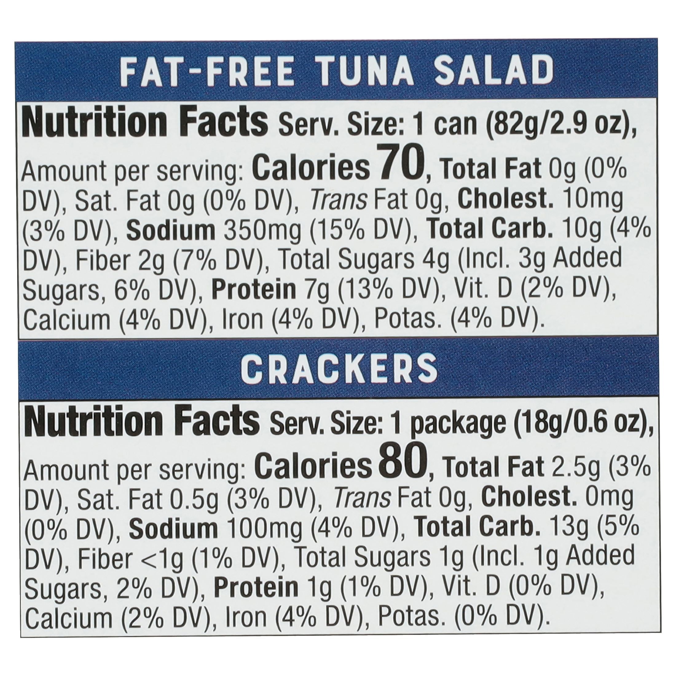(3 pack) Bumble Bee Snack on The Run Fat Free Tuna Salad with Crackers Kit, 8g Protein Per Serving, Ready to Eat, Spoon Included, Shelf Stable Box, 3.5 oz