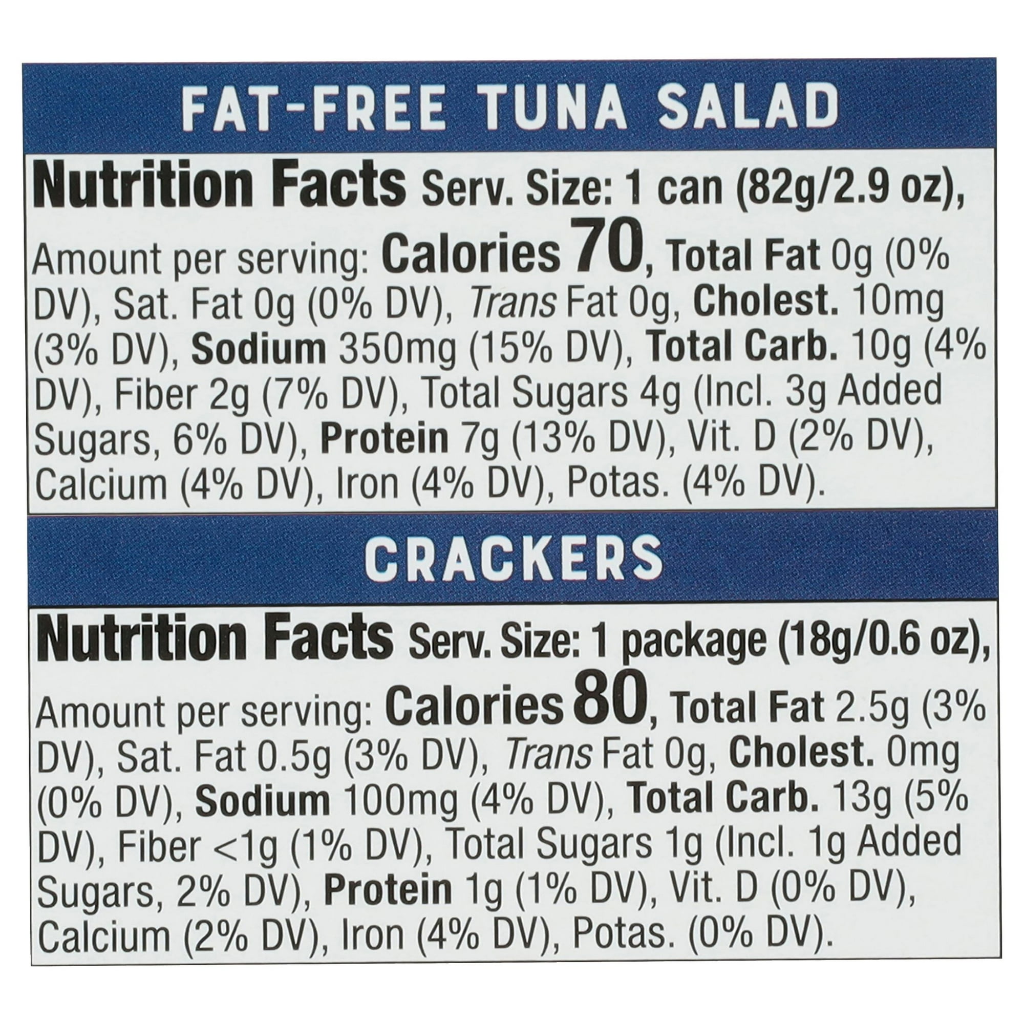 Bumble Bee Snack on The Run Fat Free Tuna Salad with Crackers Kit, 8g Protein Per Serving, Ready to Eat, Spoon Included, Shelf Stable Box, 3.5 oz