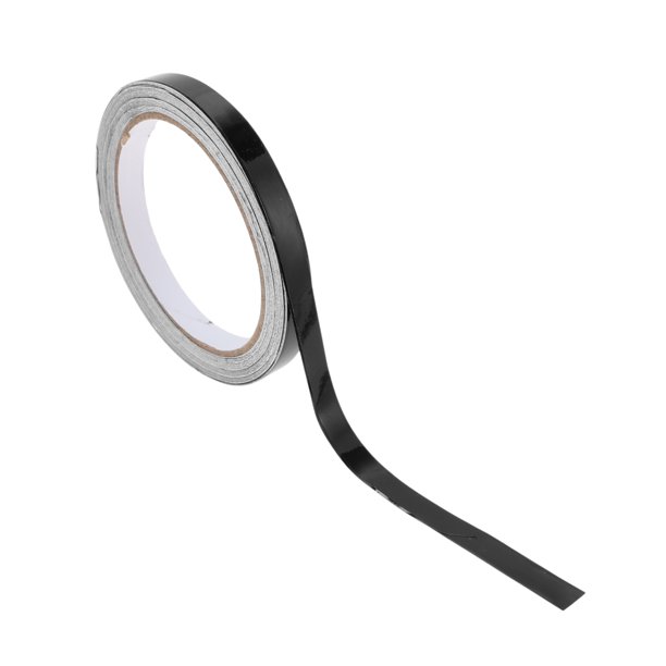 Cinta de franjas Unique Bargains 8mmx10m para coches, calcomanías de franjas para motocicletas y carreras de barcos, adhesivos DIY, negro brillante, 1 pieza