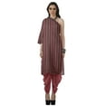 thumbnail image 5 of Moomaya Designer Printed One Shoulder Bell Sleeve Kurti w/ Pants Ethnic Clothing Sets For Women, 5 of 7