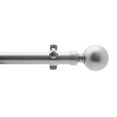 thumbnail image 1 of Tailor & Taylor Decorative Curtain Rod, 72 to 144 inches Width Adjustable Rod with Y Style Bracket and Metal Ball Finial for Living Room, Kitchen and Windows (Silver), 1 of 2