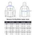 thumbnail image 4 of Little Donkey Andy Women's Lightweight Stand Collar Jacket Water Resistant Windbreaker Fleece Lined Warm Coat Black Blue 2XL, 4 of 9