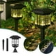 thumbnail image 1 of pstuiky Luces solares para postes de exterior para cercas para decoración de patios y jardines iluminación blanca y negra. Iluminación solar para postes de exterior para cercas de vidrio., 1 of 7